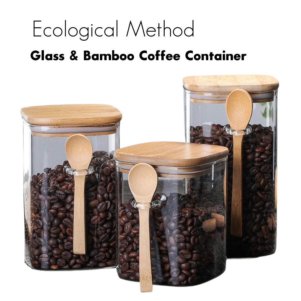 Glass & Bamboo Coffee Container – EcoLogical Method