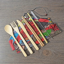 Load image into Gallery viewer, Bamboo Travel Cutlery Set
