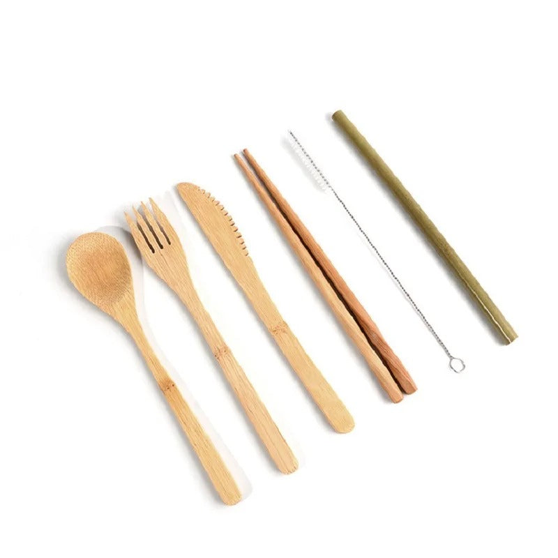 Bamboo Travel Cutlery Set