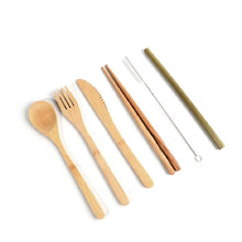 Load image into Gallery viewer, Bamboo Travel Cutlery Set
