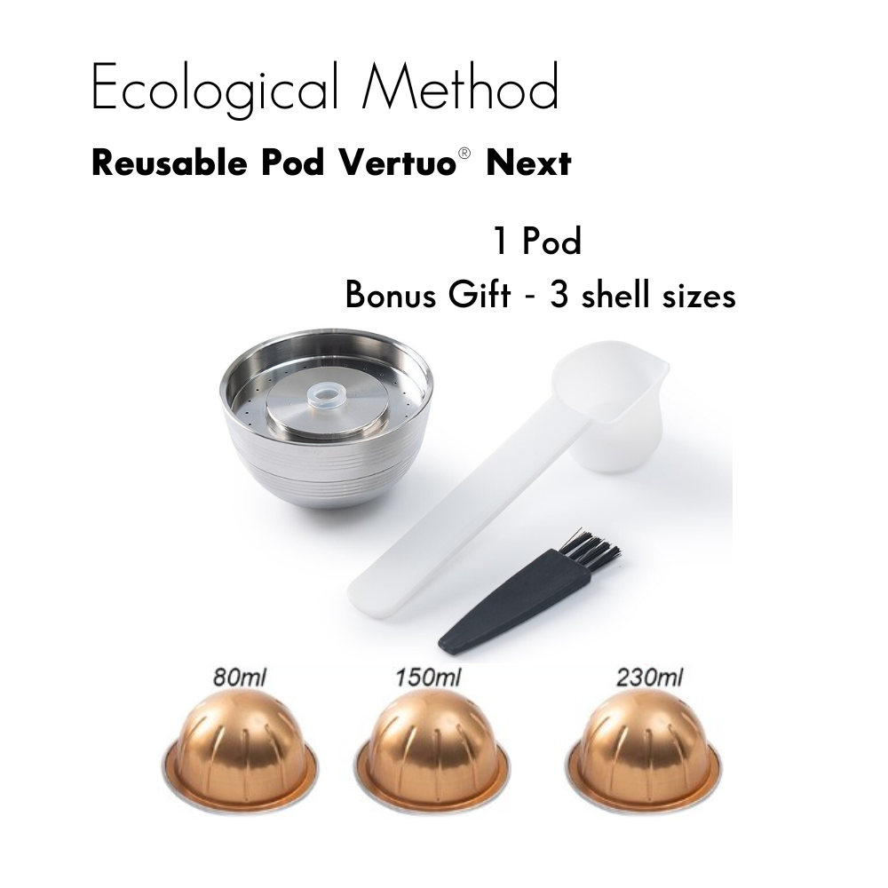 ecological method, reusable pod, nespresso vertuo refillable pod ,capsule, eco friendly,reusable nespresso pods,reusable nespresso vertuo pods, sustainable, nespresso vertuo reusable pods,