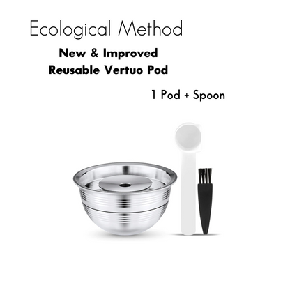 ecological method, reusable pod, nespresso vertuo refillable pod ,capsule, eco friendly,reusable nespresso pods,reusable nespresso vertuo pods, sustainable, nespresso vertuo reusable pods,