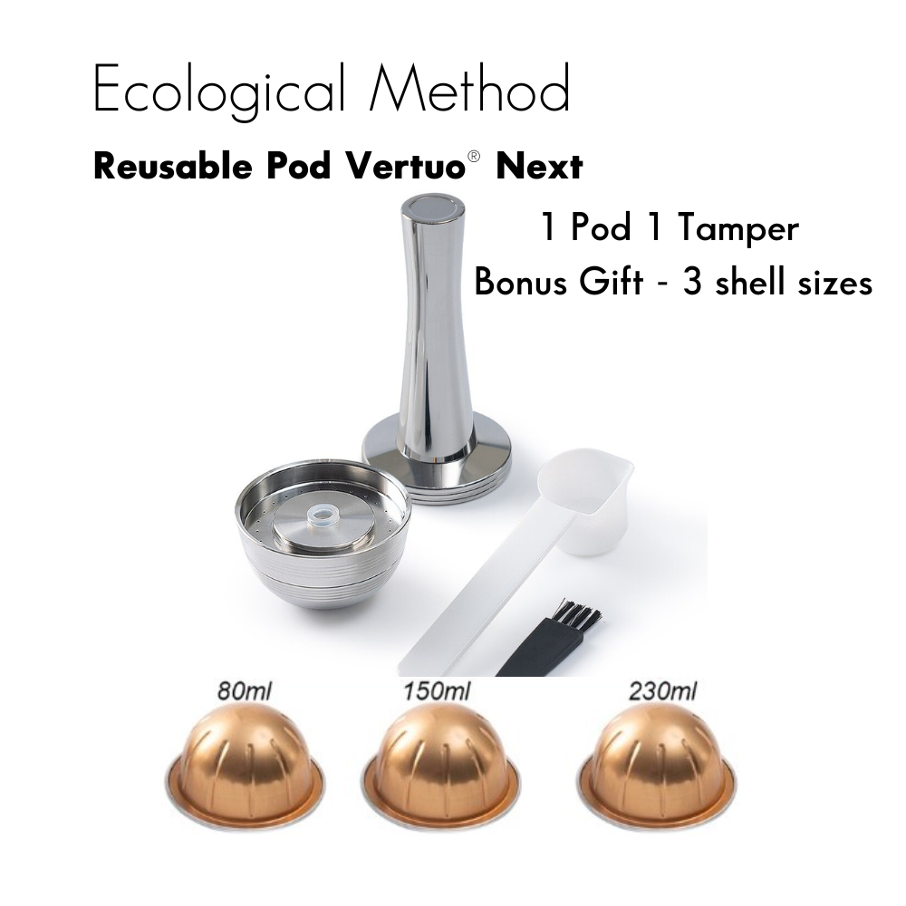 ecological method, reusable pod, nespresso vertuo refillable pod ,capsule, eco friendly,reusable nespresso pods,reusable nespresso vertuo pods, sustainable, nespresso vertuo reusable pods,