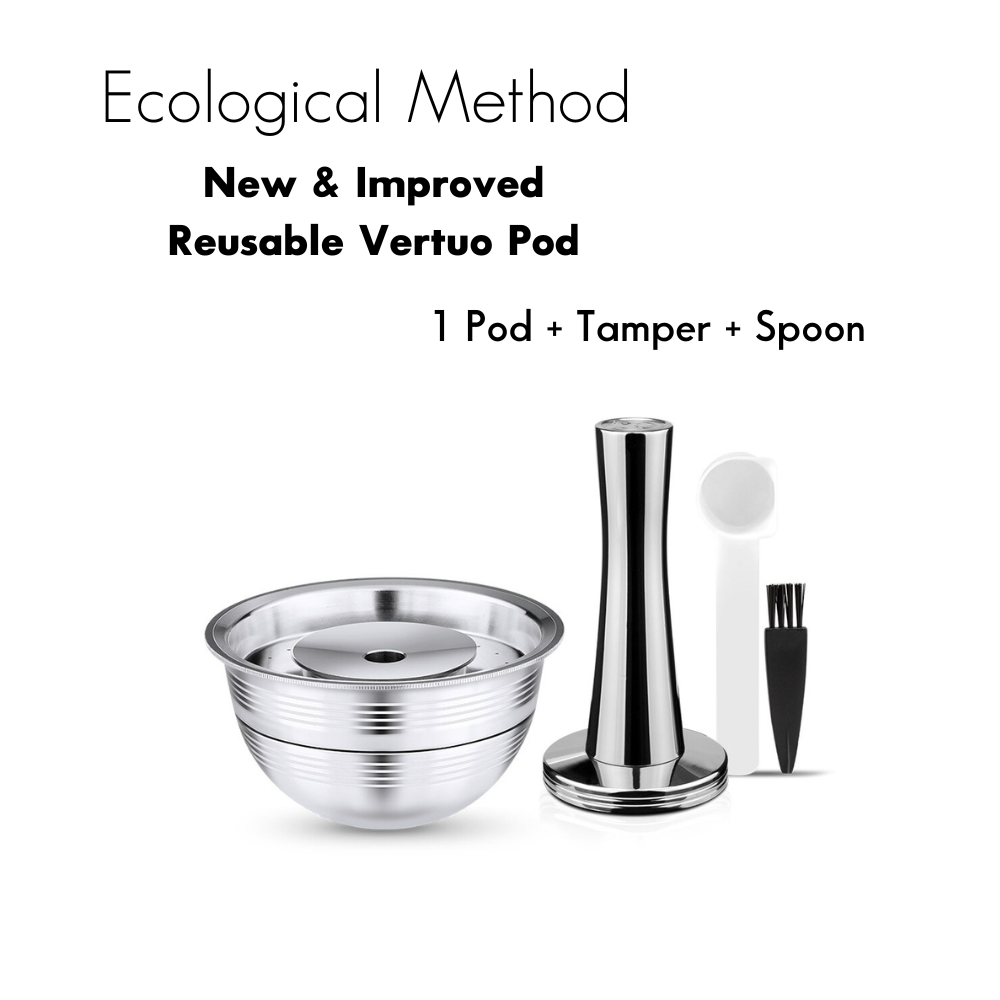 ecological method, reusable pod, nespresso vertuo refillable pod ,capsule, eco friendly,reusable nespresso pods,reusable nespresso vertuo pods, sustainable, nespresso vertuo reusable pods,