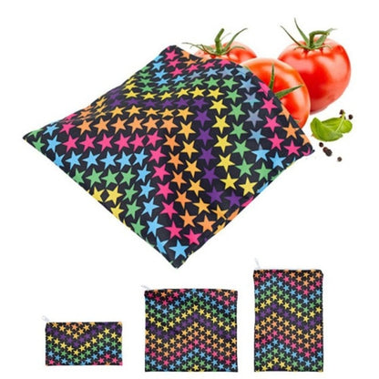 3PCS Ecological Reusable Snack Bag, Best Food Wraps for Sandwich or Snacks. Waterproof Bag Reusable Food Storage Container for Kitchen or Travel.