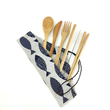 Load image into Gallery viewer, Bamboo Travel Cutlery Set
